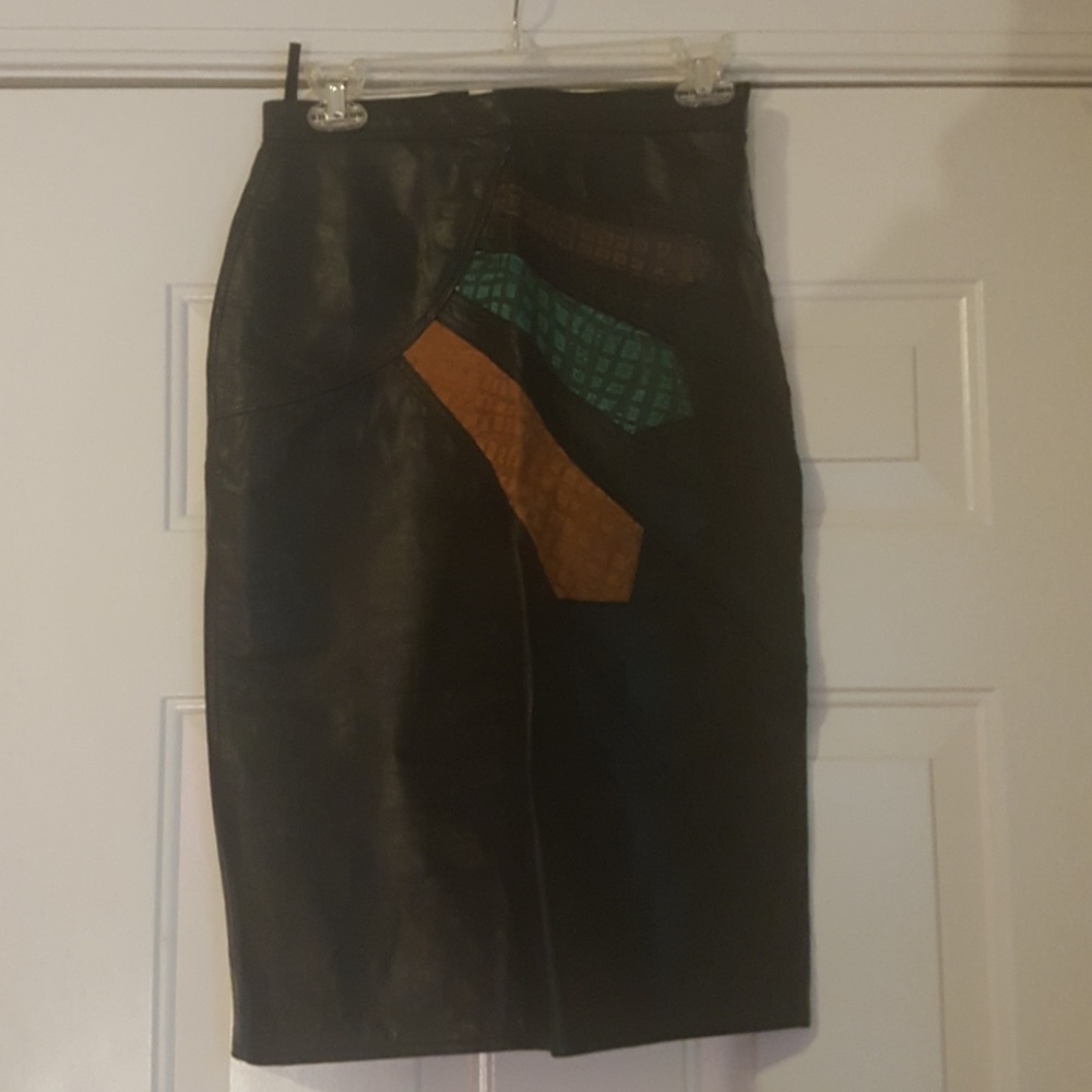 Leather 2 piece suit